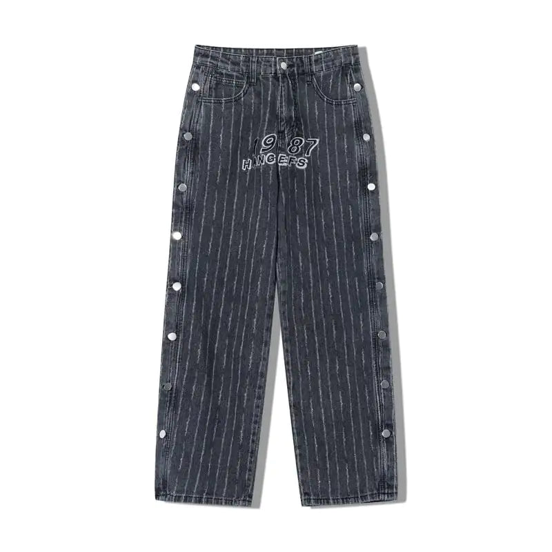 Men's Hip Hop Loose Straight Leg Wide Leg Jeans