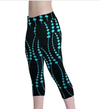 High-Waisted Printed Capris, Stretch Shaping Leggings