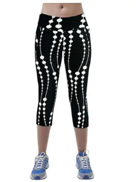 High-Waisted Printed Capris, Stretch Shaping Leggings