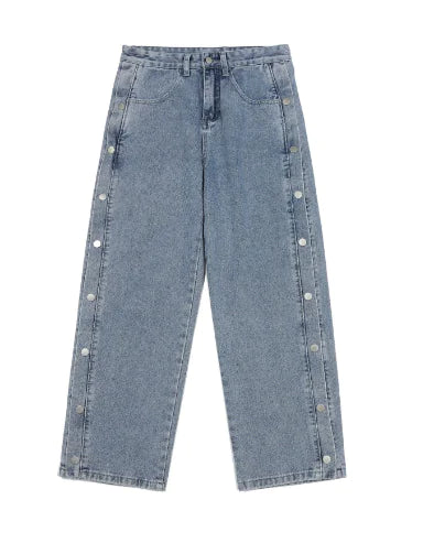 Men's Hip Hop Loose Straight Leg Wide Leg Jeans