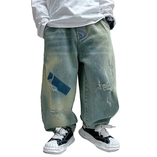 2024 Spring Vintage Loose Boy's Denim Pants