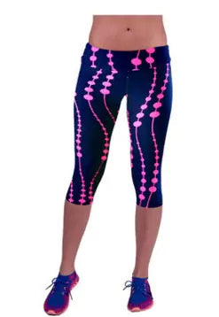 High-Waisted Printed Capris, Stretch Shaping Leggings